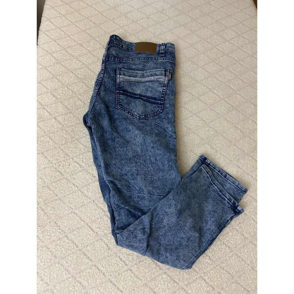 Vintage Phat Farm Y2K Blue Distressed  Blue Skinny Fit Jeans Men’s Size 36W 30L